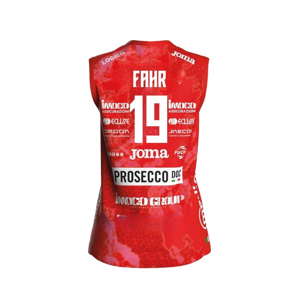 MAGLIA INDOSSATA E AUTOGRAFATA CHAMPIONS ROSSA - Fahr