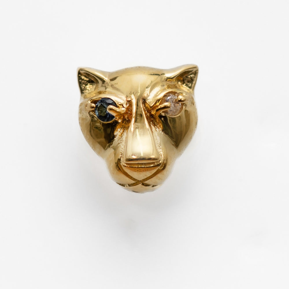 Orecchini Pantera ATEMA x IMOCO VOLLEY in Argento 925 con Cubic Zirconia Dorati – 9x9 mm